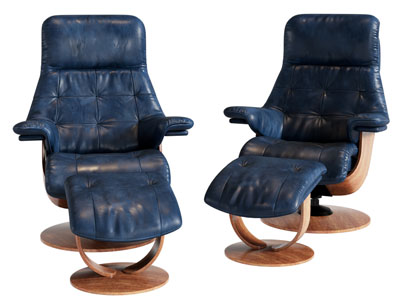 现代休闲椅子、脚踏