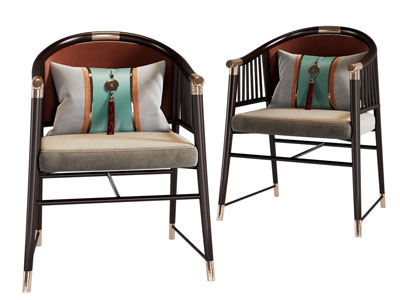 新中式扶手椅子、圈椅