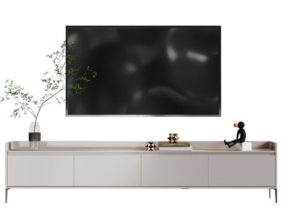 现代电视柜、电视机