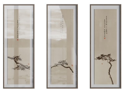 新中式装饰挂画3d模型 新中式装饰挂画