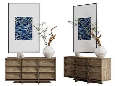 新中式玄关柜、边柜