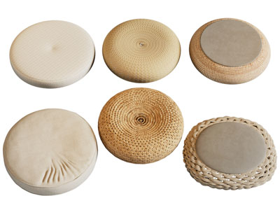 新中式圆形坐垫、蒲团