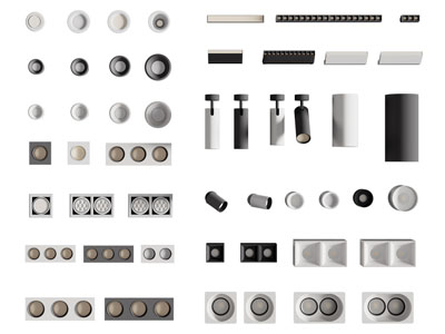 现代筒灯射灯、轨道灯