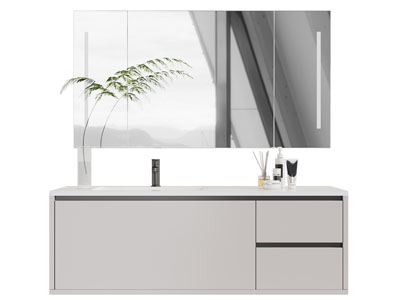 现代洗手台、镜柜