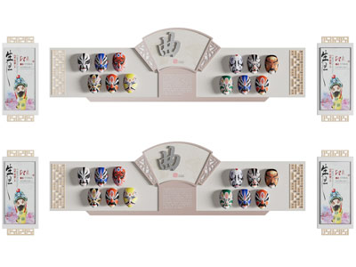 新中式戏曲宣传背景墙