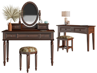美式实木化妆、梳妆台