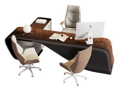 现代老板台、老板桌椅组合