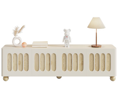 侘寂风电视柜、摆件组合