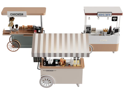 现代售卖车3d模型 现代售卖车