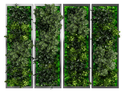 现代长方形植物墙、绿植墙