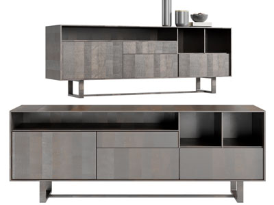 现代电视柜、摆件组合