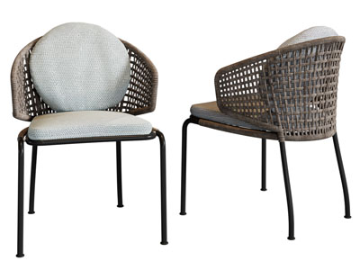 现代藤编休闲椅子