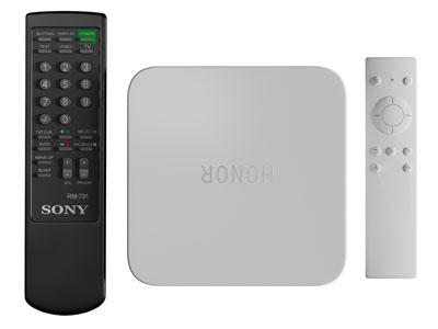 现代遥控器、荣耀机顶盒