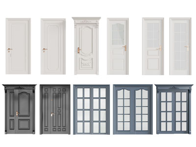 简欧单扇平开门、推拉门