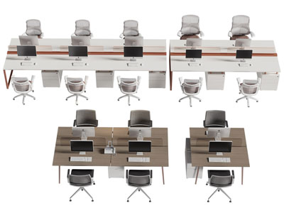 现代办公桌椅组合