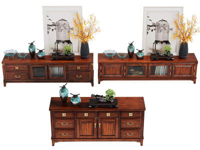 新中式电视柜、玄关柜、边柜