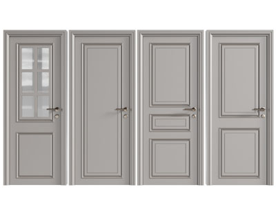 简欧单扇平开门