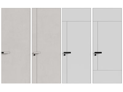 现代单扇平开门