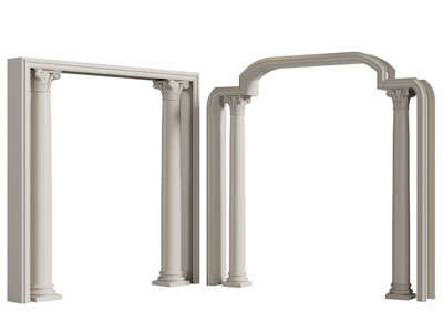 欧式垭口、拱形门3d模型 欧式垭口、拱形门