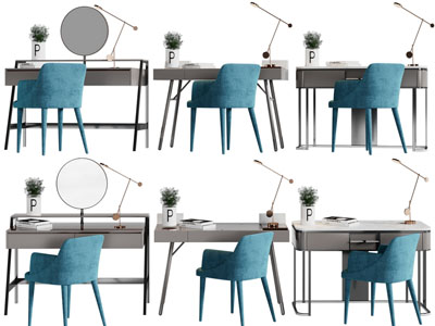现代书桌椅组合