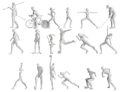 现代做体育运动的雕塑雕刻3d模型 现代做体育运动的雕塑雕刻