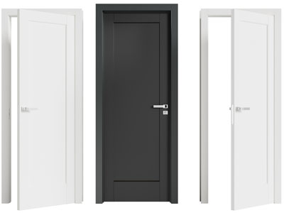 现代单扇平开门