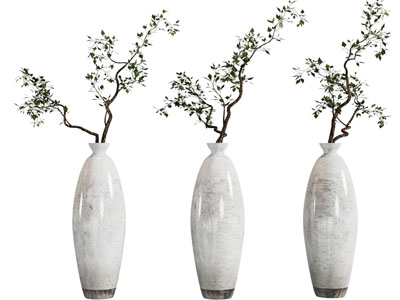 新中式陶瓷花瓶树枝
