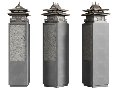 新中式楼阁工艺品摆件