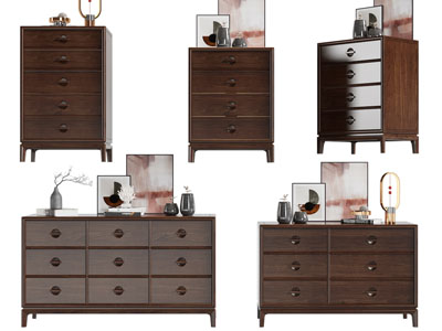 现代实木斗柜、边柜