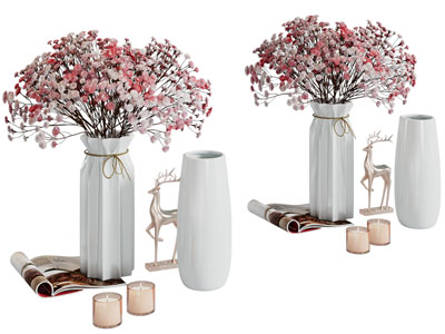 现代陶瓷花瓶花卉