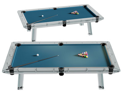 现代台球桌、球杆3d模型 现代台球桌、球杆