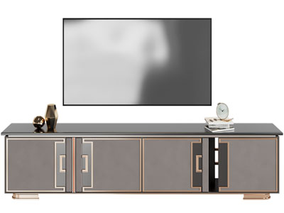 新中式电视柜、电视机