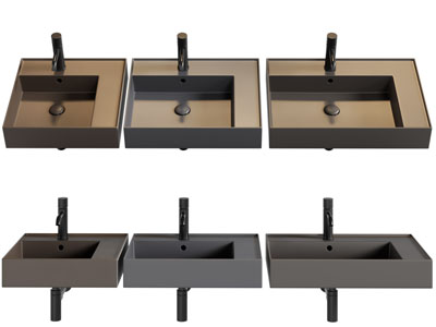 现代方形洗手盆