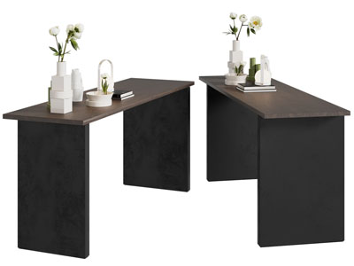 现代长方形实木书桌