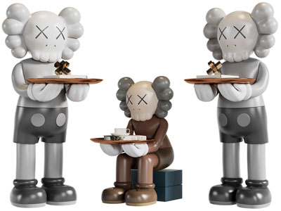 现代kwas公仔雕塑雕刻茶几托盘3d模型 现代kwas公仔雕塑雕刻茶几托盘