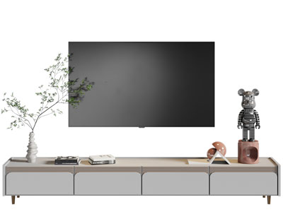 现代电视柜、电视机