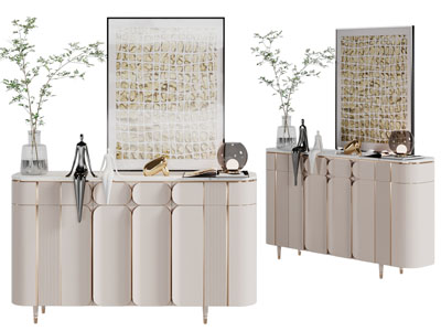 现代轻奢玄关柜、边柜