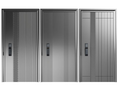 现代带密码锁的入户平开门