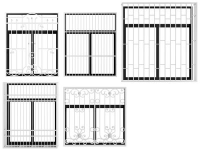 现代铁艺防盗窗