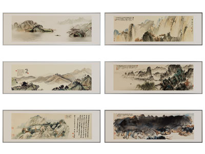 新中式山水装饰挂画3d模型 新中式山水装饰挂画