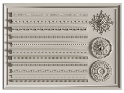 欧式雕花角线、灯盘