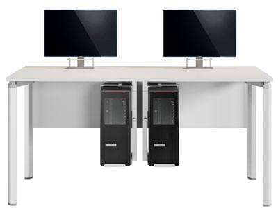 现代带电脑的办公桌