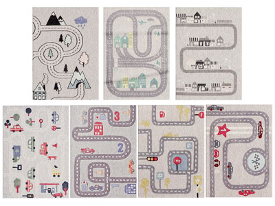 现代卡通图案的长方形地毯3d模型 现代卡通图案的长方形地毯