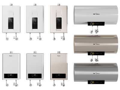 现代电热水器和天然气热水器