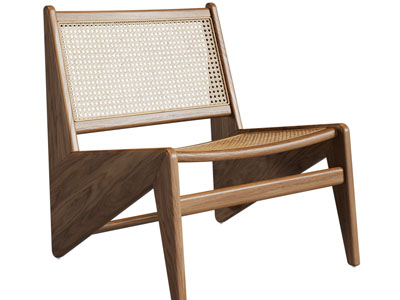 侘寂风实木休闲椅子