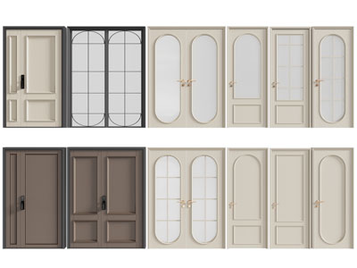 法式双扇、单扇平开门