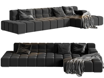 现代转角多人沙发