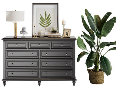 美式实木斗柜、玄关柜、边柜