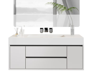 现代洗手台、镜柜