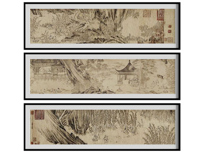 新中式装饰挂画3d模型 新中式装饰挂画